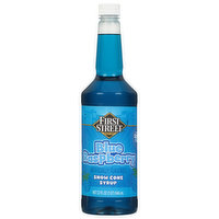 First Street Snow Cone Syrup, Blue Rasberry Flavored, 32 Fluid ounce