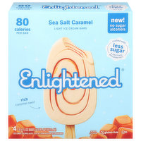 Enlightened Ice Cream Bars, Light, Sea Salt Caramel, 4 Each