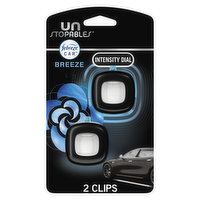 Febreze Unstopables Car Vent Clip Breeze Scent, .07 oz, 2 Count, 2 Each