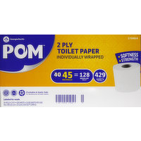 POM Toilet Paper, 2-Ply, 45 Each