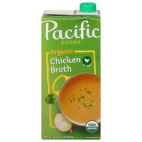 Pacific Foods Chicken Broth, Organic, Free Range, 32 Ounce