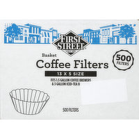 First Street Coffee Filters, Basket, 500 Each