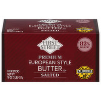 First Street Butter, Salted, Premium, European-Style, 16 Ounce