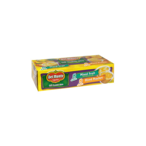 Del Monte Fruit Cup Snacks Peaches/Mixed Fruit