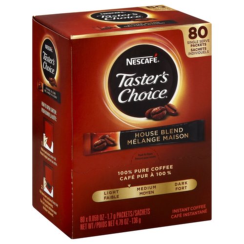 Tasters Choice Regular Coffee Stick Packs