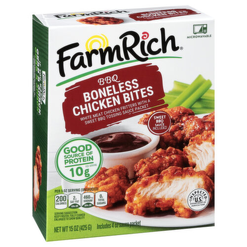 Farm Rich Chicken Bites, BBQ, Boneless