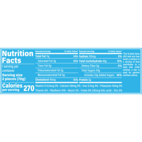 Marinela Vanilla Cream Filled Snack Cakes, Twin Pack, 2 count, 2.47 oz