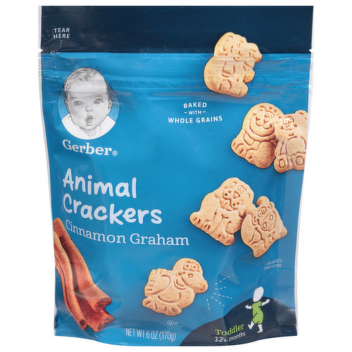 Gerber Animal Crackers, Cinnamon Graham