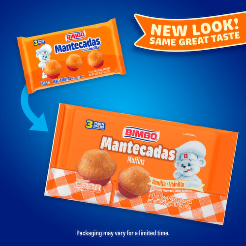 Bimbo Vanilla Muffins, 3 count, 11.10 oz