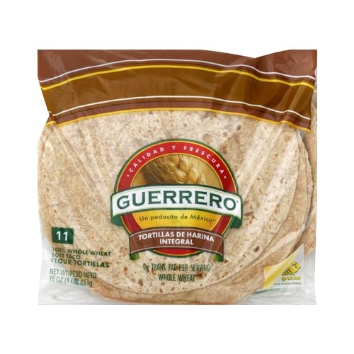 Guerrero Whole Wheat Soft Taco Flour Tortillas 11 ct