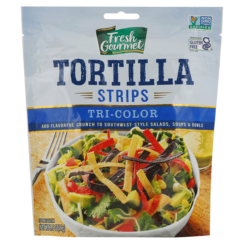 Fresh Gourmet Tortilla Strips, Tri-Color