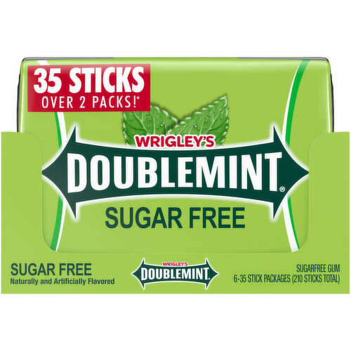 Doublemint WRIGLEY'S DOUBLEMINT Mint Gum Chewing Gum Mega Pack, 35 Stick (Pack of 6)