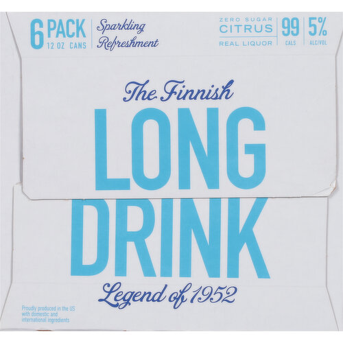 The Finnish Long Drink Gluten Free Zero Sugar Citrus Gin
