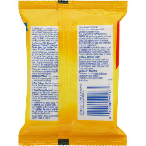 Lysol Disinfecting Wipes, Lemon & Lime Blossom Scent, To Go