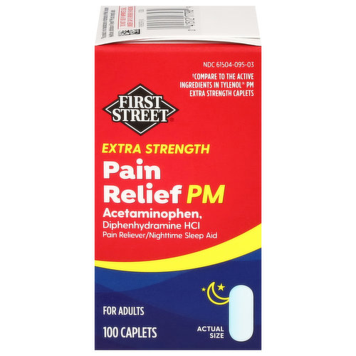 First Street Pain Relief PM, Extra Strength, Caplets