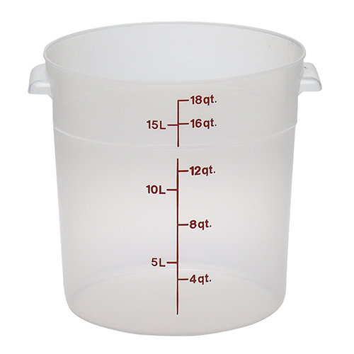 Cambro Round Translucent Food Container 18qt