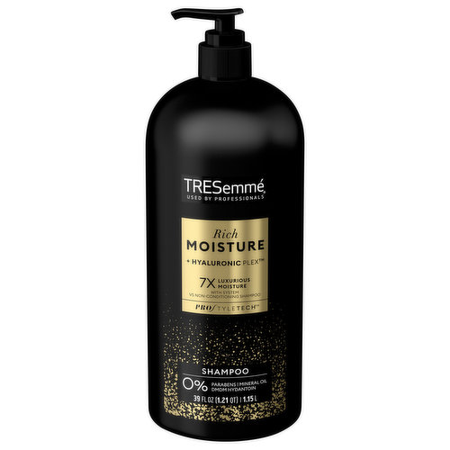 TRESemme Shampoo, Rich Moisture + Hyaluronic Plex