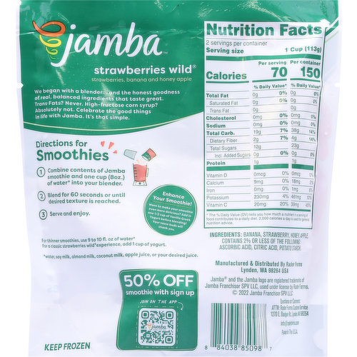 Jamba Smoothies, At Home, Strawberries Wild