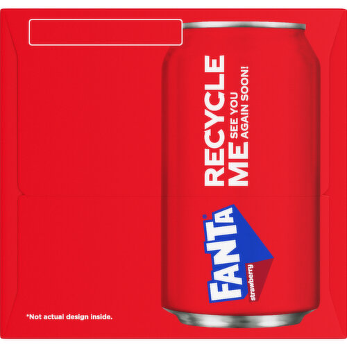 Fanta  Strawberry Soda Soft Drink Fridge Pack