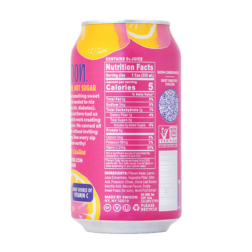 Swoon Brands LLC Zero Sugar Pink Lemonade