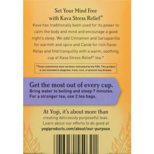 Yogi Stress Relief, Tea Bags, Kava