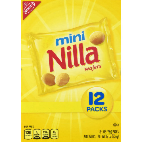Nilla Wafers, Mini, 12 Packs