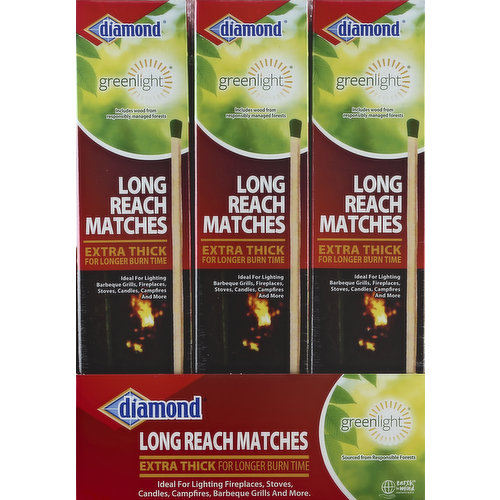 Diamond Matches, Long Reach, Extra Thick