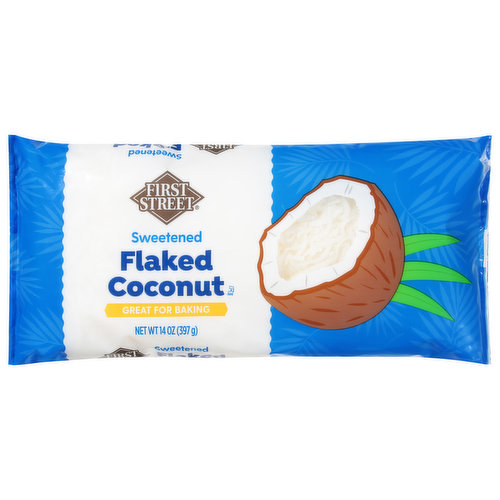 First Street Flaked Coconut, Sweetened