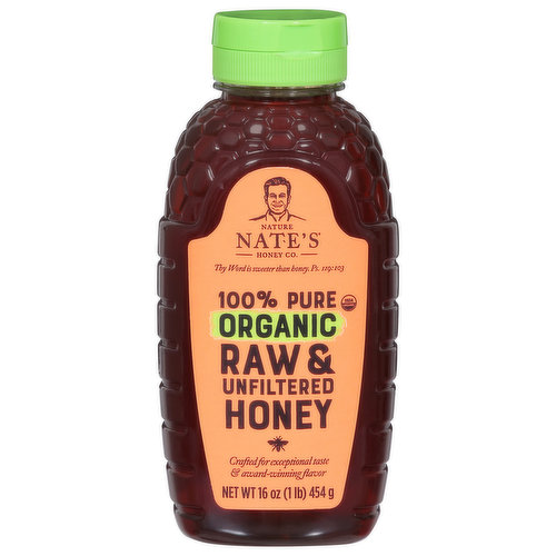 Nature Nate's Honey Co. Honey, 100% Pure, Organic, Raw & Unfiltered