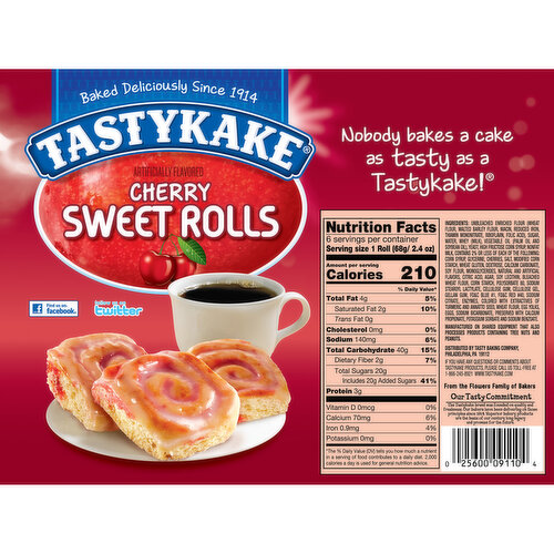 Tastykake Cherry Sweet Rolls
