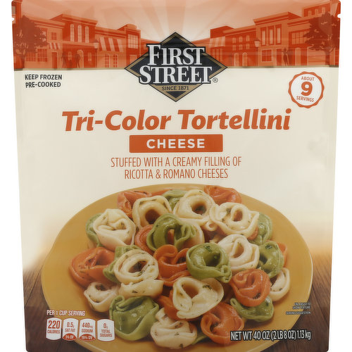 First Street Tortellini, Cheese, Tri-Color