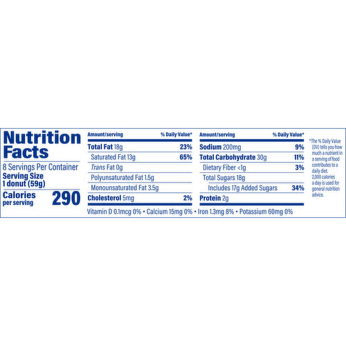 Entenmann's Rich Frosted Chocolate Donuts, 8 count, 16.5 oz