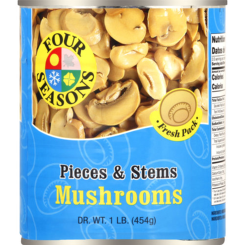 Four Seasons Mushrooms, Pieces & Stems