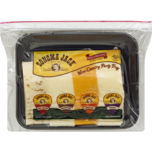 Sonoma Jack Party Tray, Wine Country,  Assortment
