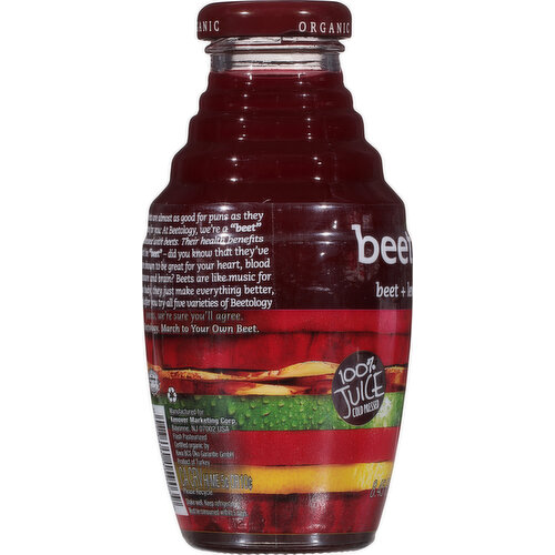 Beetology 100% Juice, Beet + Lemon + Ginger, Cold Pressed, Organic