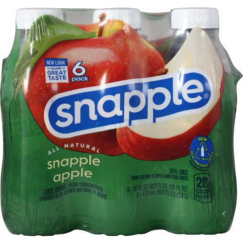 Snapple Juice Drink, Snapple Apple, 6 Pack