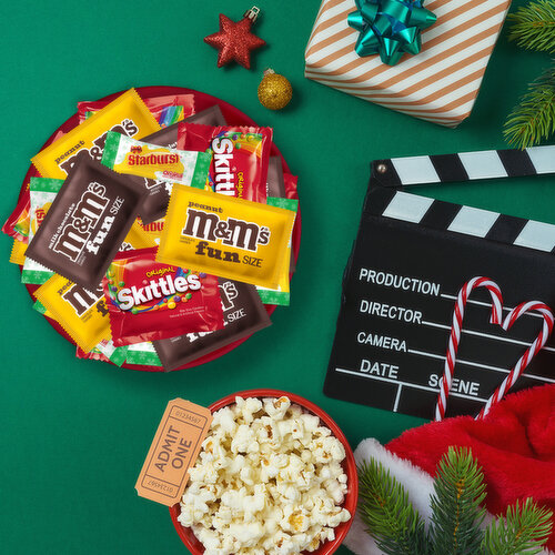 Mixed M&M'S, SKITTLES & STARBURST Christmas Candy Bag