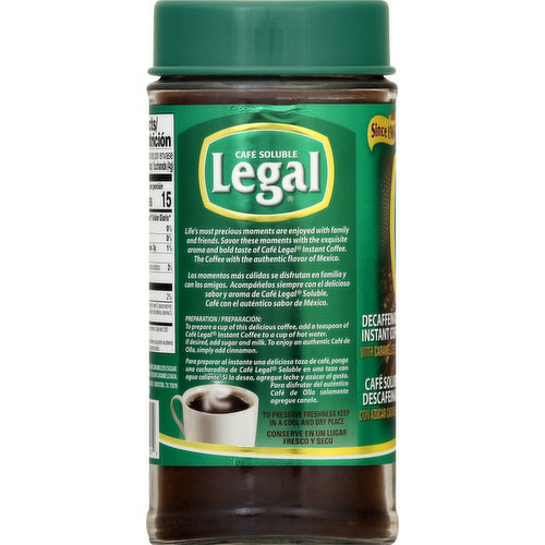 Legal Instant Coffee, Decaffeinated