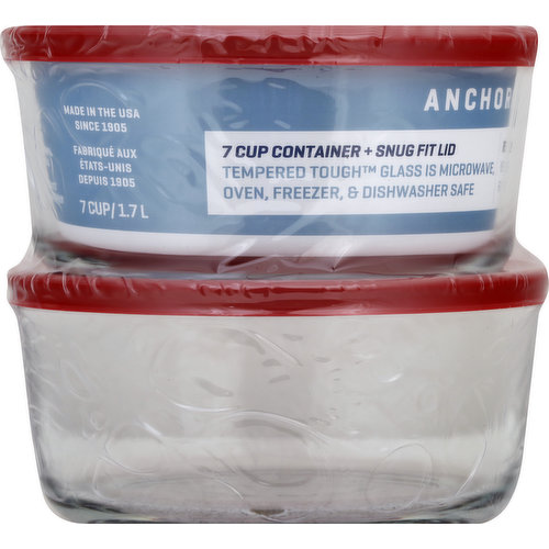 Anchor Hocking Container + Lid, 7 Cup, 1.7 Liters