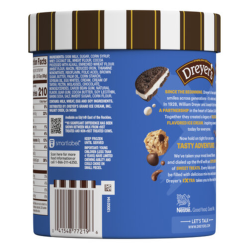 Dreyer's Frozen Dairy Dessert, Extra Cookie Duo