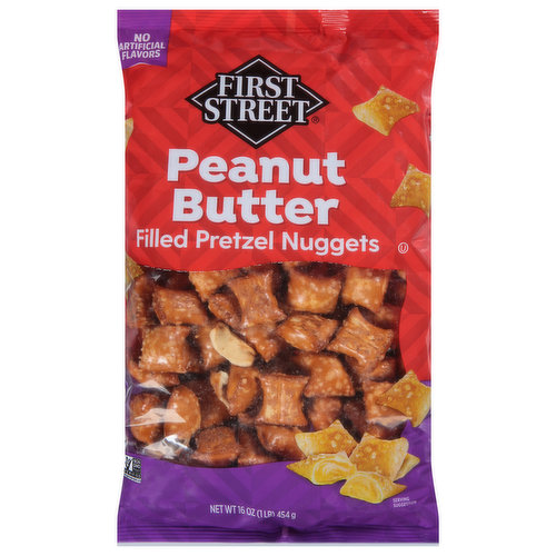 First Street Pretzel Nuggets, Filled, Peanut Butter