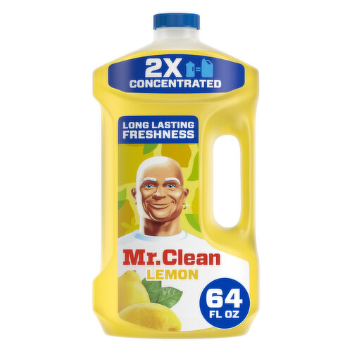 Mr. Clean 2X Concentrated Multi Surface Cleaner with Lemon Scent, All Purpose Cleaner