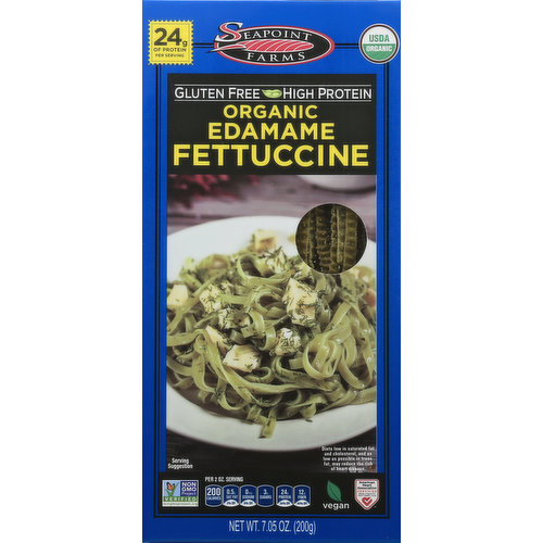 Seapoint Farms Fettuccine, Organic, Edamame