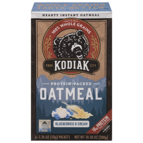 Kodiak Oatmeal, Blueberries & Cream, Protein-Packed