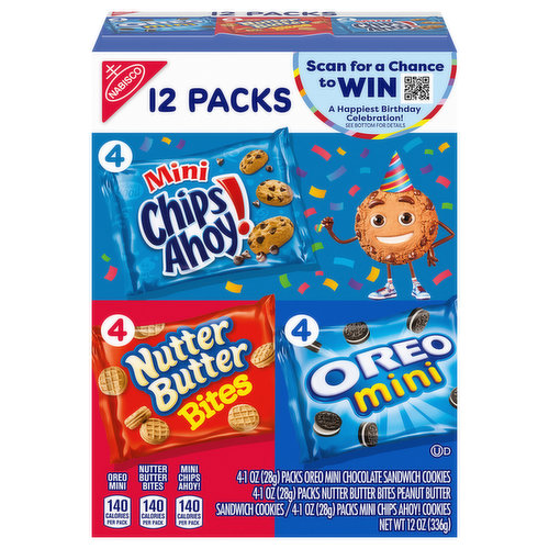 Nabisco Cookies, Assorted, 12 Packs - Smart & Final