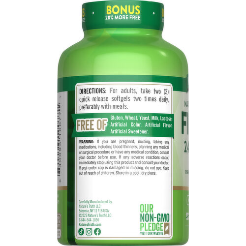 Nature's Truth Natural Lemon Flavor 2,400 mg Fish Oil