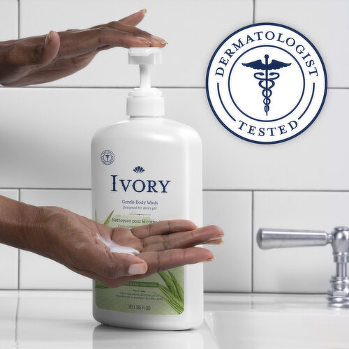 Ivory Gentle Body Wash, Notes of Aloe