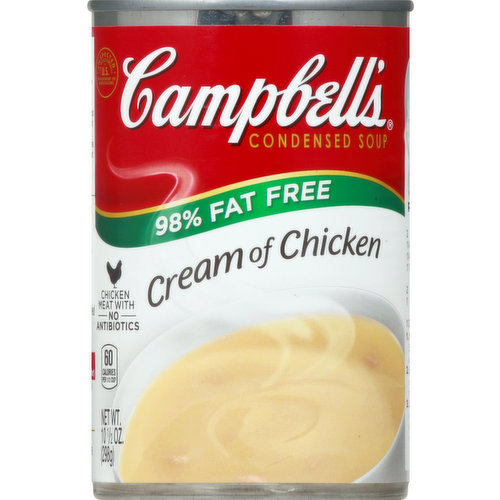 Campbell's Condensed Soup, 98% Fat Free, Cream of Chicken