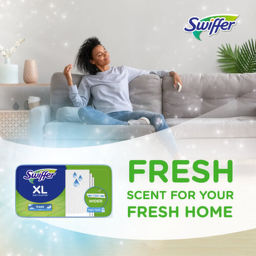 Swiffer XL Wet Mopping Cloth Refills, Fresh Scent