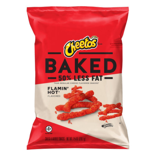 Cheetos Cheese Flavored Snacks, Flamin Hot Flavored, Baked